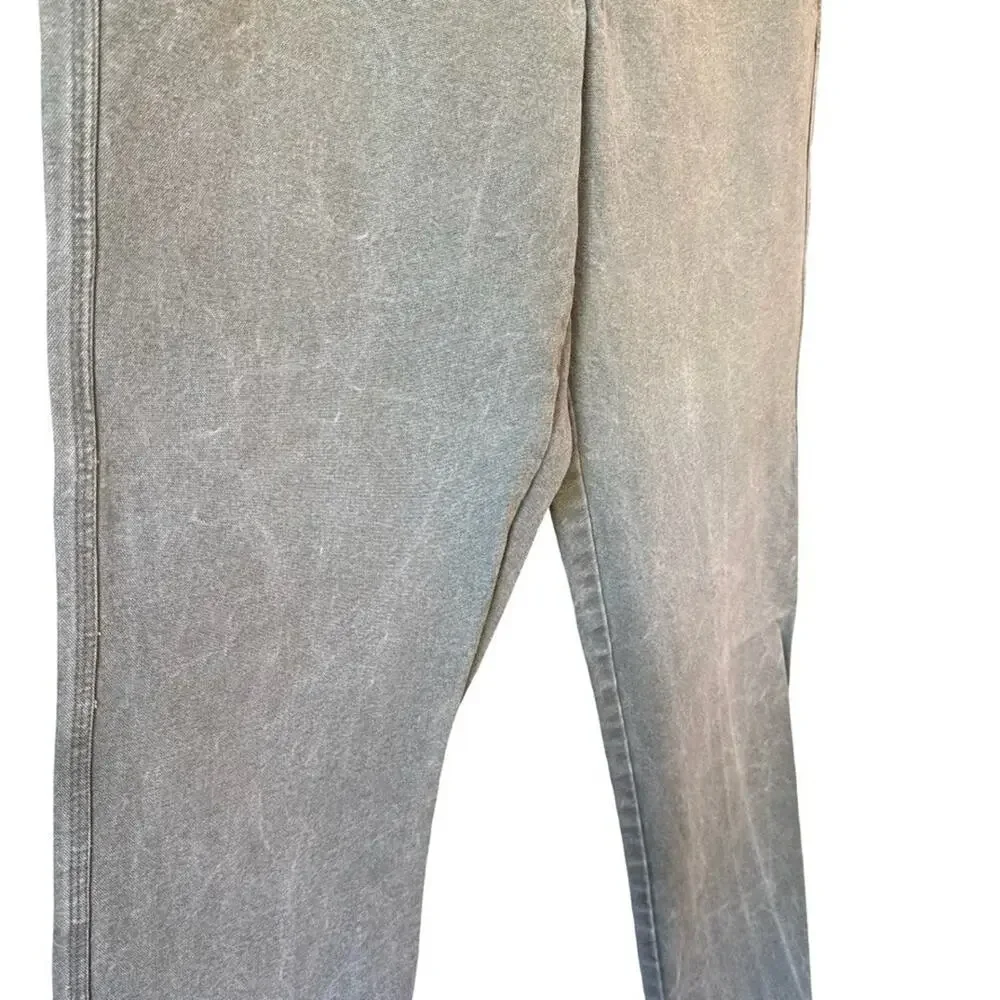 Orvis Vintage Duck Canvas Thick Green Pants Hiking Camping Workwear Mens 36 x 31